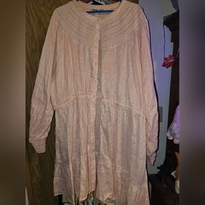 Bohemian Traders Blush Textured Button-Up